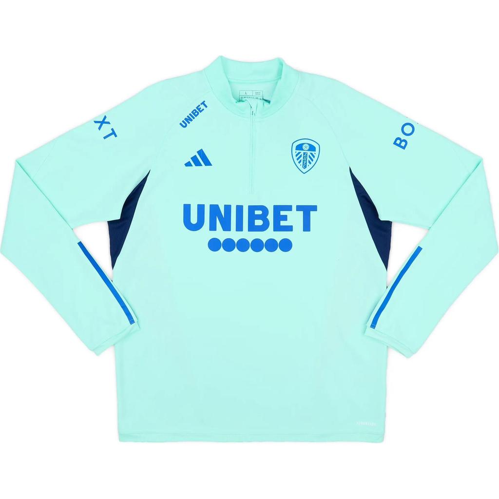 adidas Футболка унисекс с длинным рукавом для игроков Leeds United 2023-24, цвет бирюзовый IP9840