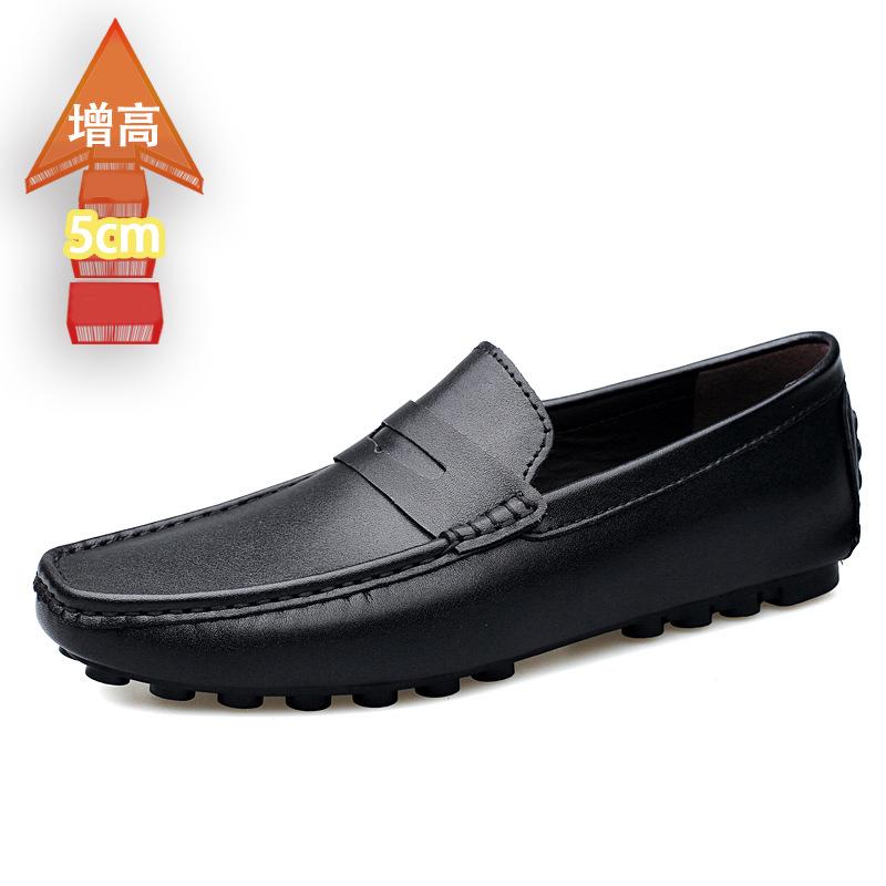 Туфли дуду мужские туфли на одну ногу ленивые весенне-осенние мягкие с невидимой внутренней платформой лоферы кожаные туфли мужские