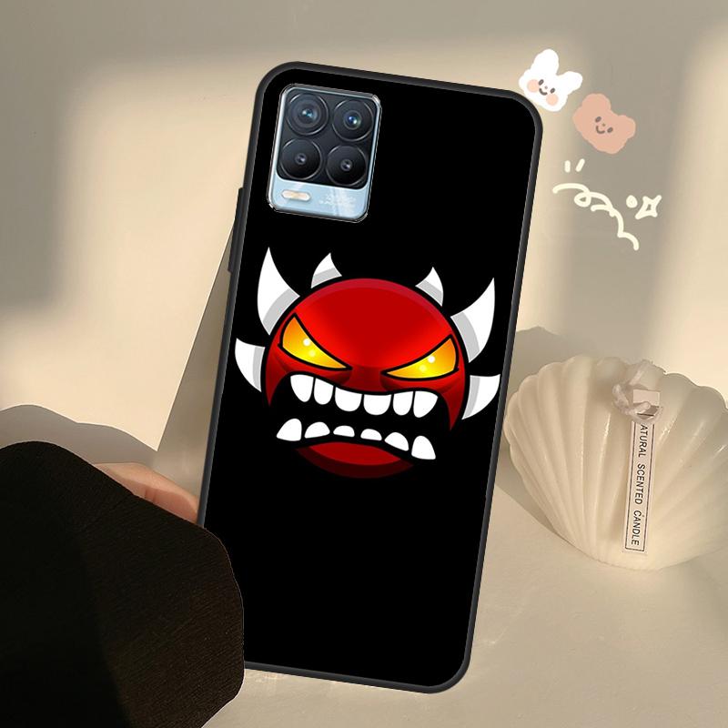 Чехол Geometry Dash для Realme 8 9 Pro Plus GT Neo 2 GT Master 9i 8i OnePlus 9 10 Pro 9R Nord2