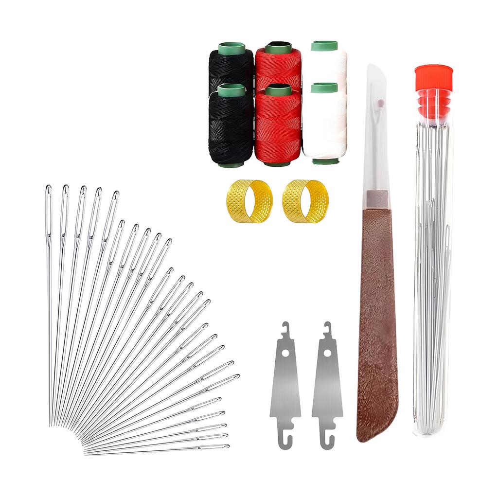 Набор для шитья из нержавеющей стали, 34 предмета, с автоматическим нитевдевателем и распарывателем ниток для вышивки, ремонта кожи, рукоделия