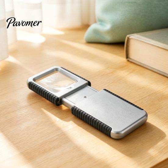 Handheld Magnifying Tool Portable Glass with LED Light, Retractable High-Clarity Sewing for Seniors, Magnifier Reading and Crafting