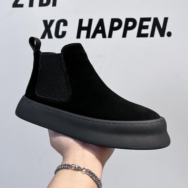 Мужские ботинки мартинс 2024 новые осенние ретро британский стиль мужские ботинки короткие ботинки средней высоты ботинки челси 1203-A