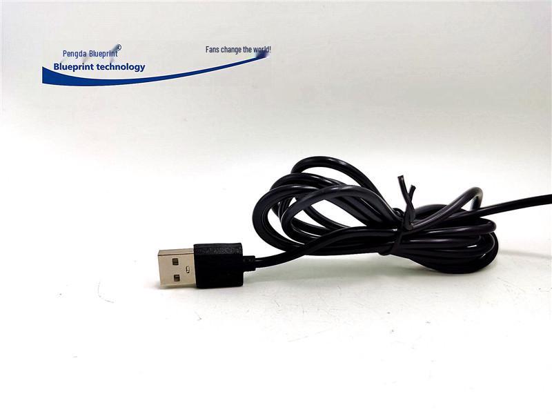 Высококачественный USB 2.0 кабель для передачи данных и питания, Односторонний штекер (Male), Двухжильный, 1 метр