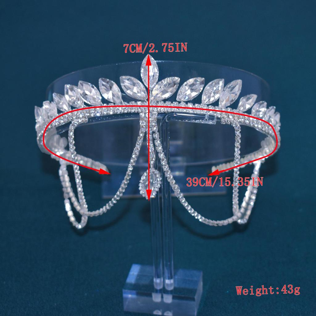 Ручная работа Тиара с кристаллами и кисточкой для свадебных причесок (DZ051)