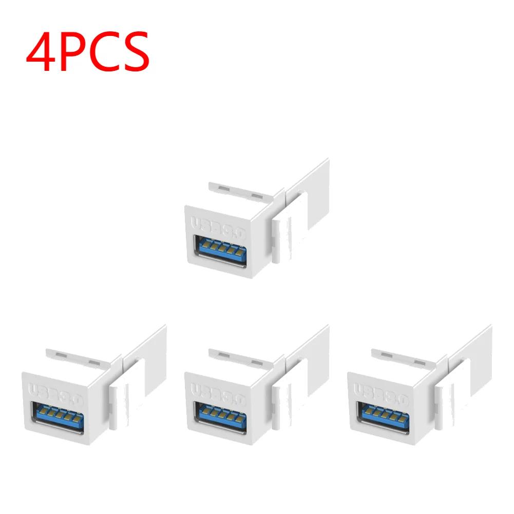 Разъем USB 3.0 Keystone для подключения оборудования с помощью USB-порта. Разъем с защелкивающимся разъемом. Порт адаптера для настенной панели.