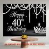 Party Backdrop Happy 40Th Birthday Birthday 40Th Photo Booth Background Wall Decor