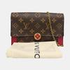 [Pre-Owned] Flore Flower Buckle Classic Monogram Coated Canvas With Calfskin Flower Chain Clutch Shoulder Crossbody Bag - Good #1KA0PZQ