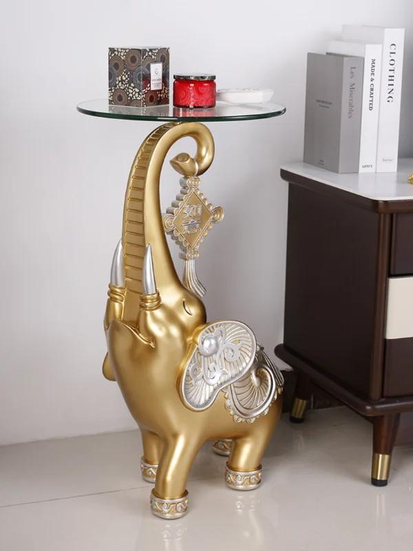 Home Dector Статуя Слона Напольное Хранение Подарки на Новоселье Гостиная Домашний Боковой Декор Тумба под ТВ Чайный Стол Большой Орнамент