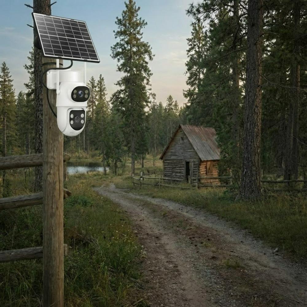 Yoosee AOV4G Solar-Powered HD Night Vision Camera with 24/7 Recording and Smart AI Monitoring