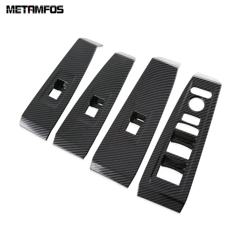 For Honda Accord Sedan 2024 2025 Carbon Fiber Interior Armrest Window Lift Switch Panel Cover Trim Accessories Car Styling
