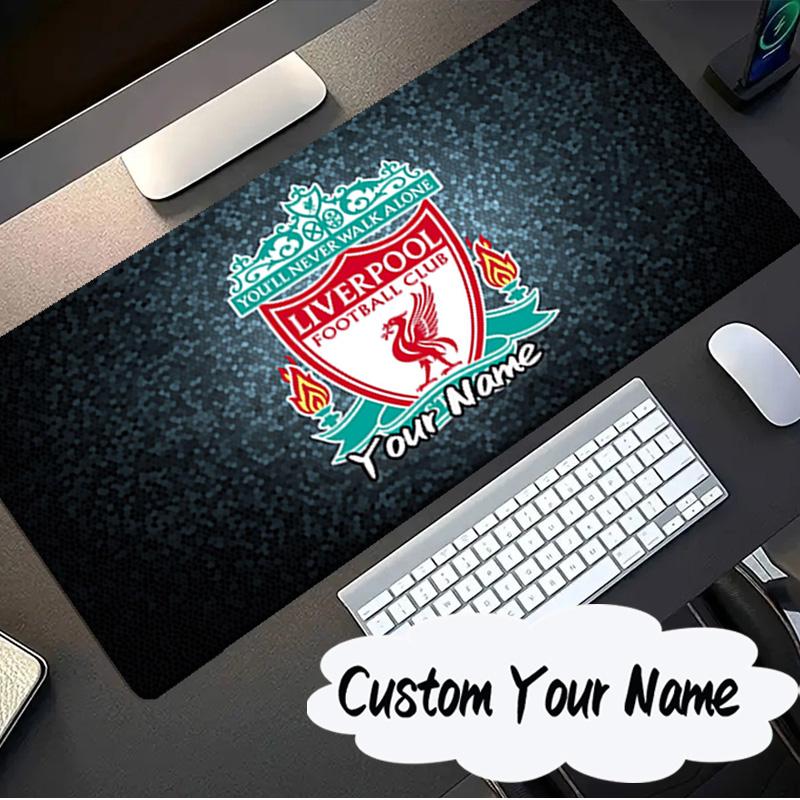 Custom Name Mouse pad Football Liverpool Crest Mouse pad, Gaming Mouse Pad, keyboard pad, Desk Decor for computer notebook Fan Birthday Gift