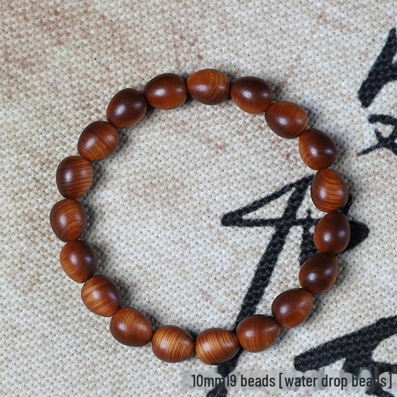 «Мужской браслет Taihang Aged Cypress — ювелирные изделия из черных масляных бусин Будды»