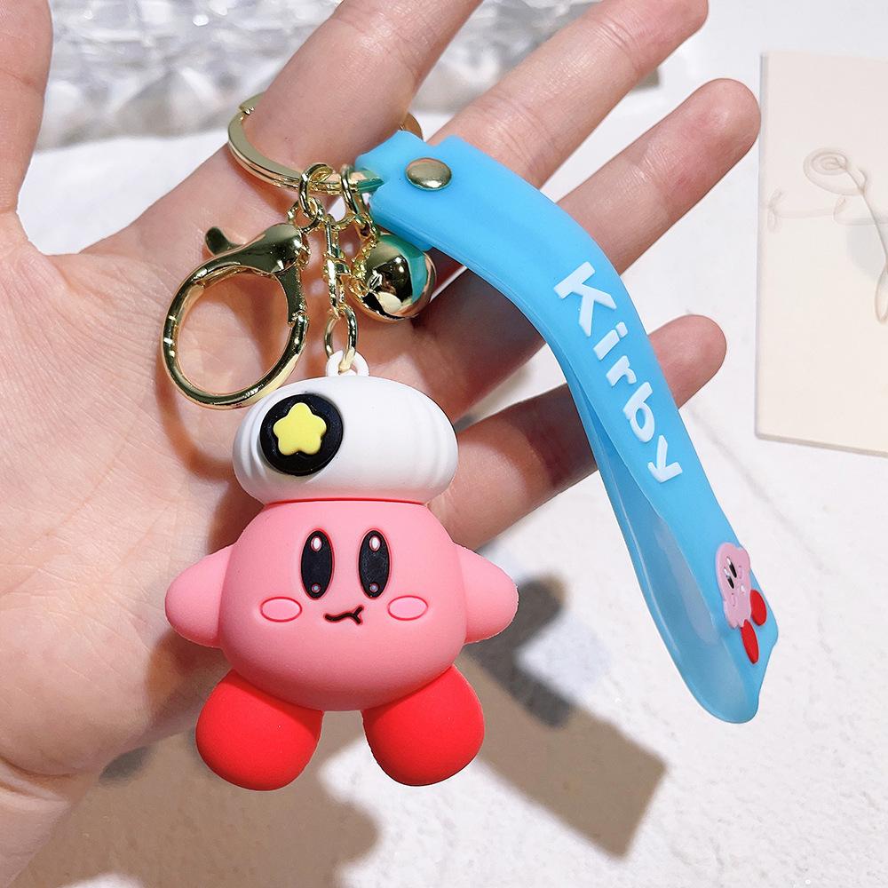 Kirby Cartoon Doll Keychain, Creative And Personalized Car Couple Bag Key Pendant, Backpack Ornament Key Chain, Holiday Gift.
