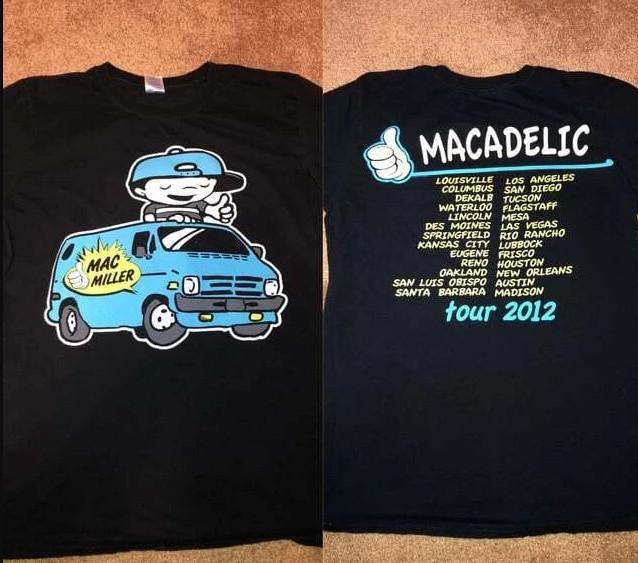 Mac Miller Shirt, Mac Miller Tour 2012 Black T- shirt Unisex S-5XL