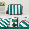 Large Capacity Portable Cosmetic Bag Large Striped Makeup Bag Portable Pouch  Girls