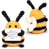 1PC Fabric Bee Cute Bee Figurine Finished Products Positive Energy Handmade Crochet Miniature Wool Knitting Doll Desktop Ornament
