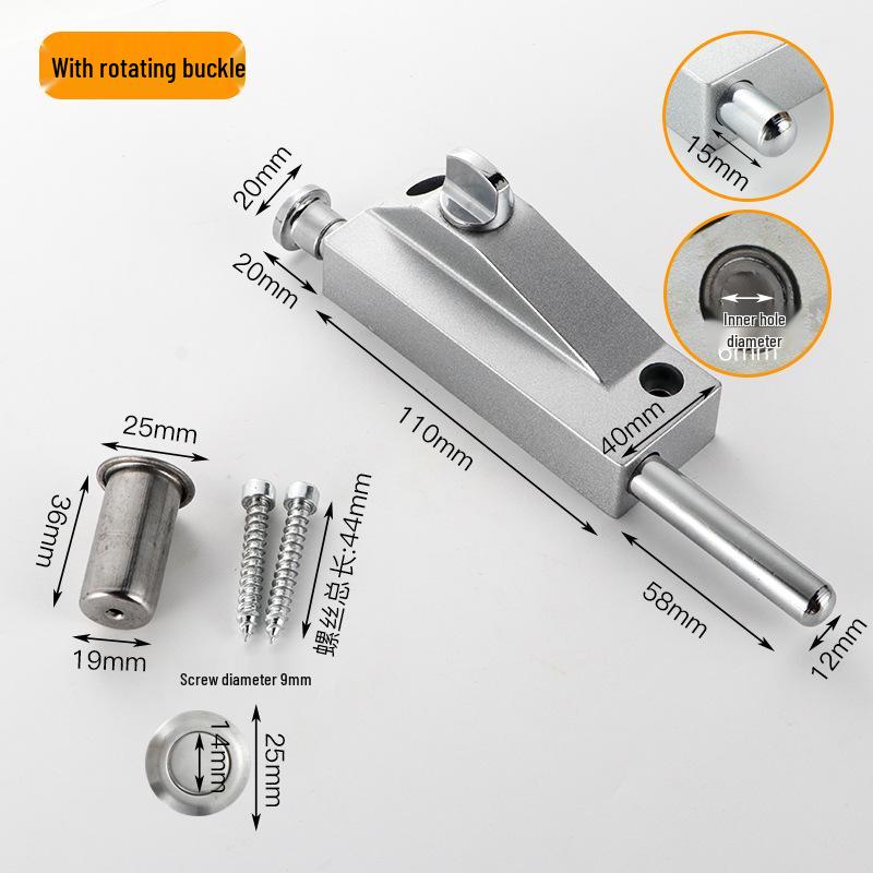 Защелка-замок для пола из алюминиевого сплава и вращающейся деревянной двери