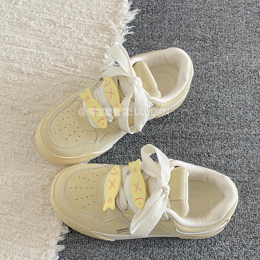 Original Niche Design Fleece Board Shoes Women's 2025 New Winter Versatile Platform White Shoes Warm Casual Shoes