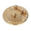 Round Embossing Copper Hasp Retro Wooden Box Lock Clasp Decorative Hasps for Wedding Card Boxes Wine Boxes Brass