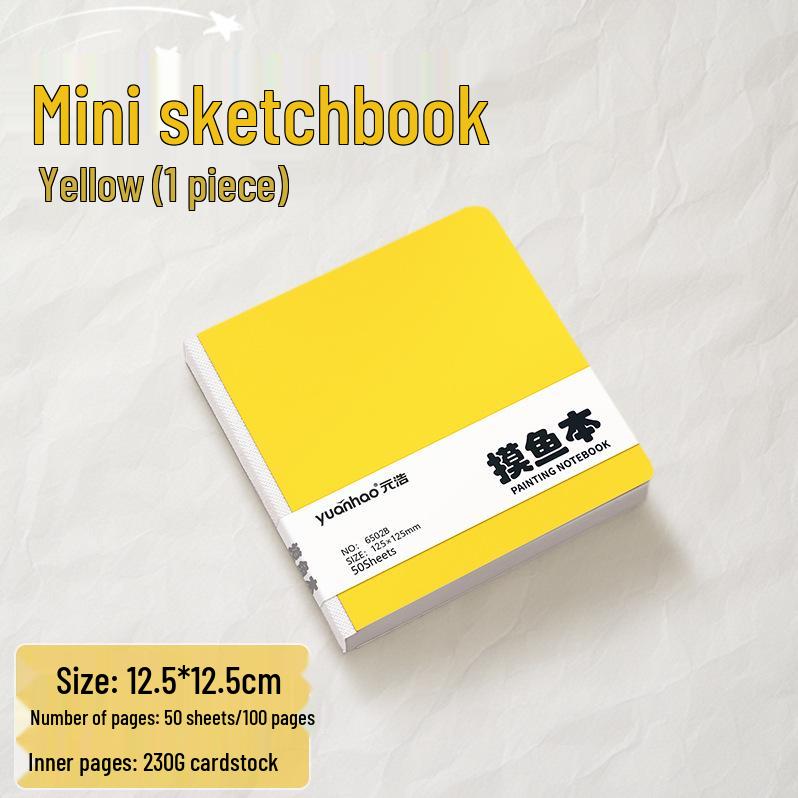 Портативный скетчбук для зарисовок рыбы Yuan Hao: Квадратный чистый альбом для рисования