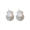 Crown Pearl Earrings Exquisite Temperament Versatile Lady Style Earrings Light Luxury High-end Earrings