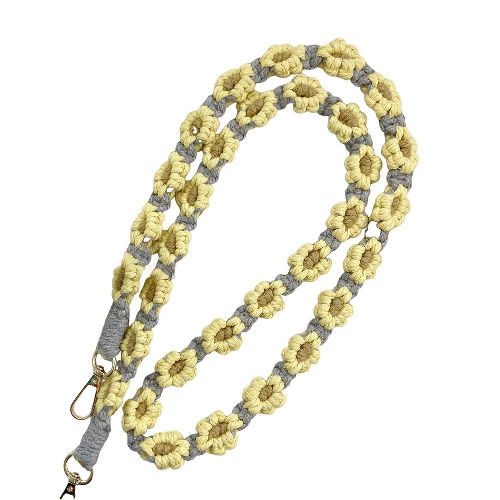 Бохо Цветочный Богемный Брелок-Ремешок Милый Брелок для Телефона Цветок Ромашки Макраме Брелок Кошелек