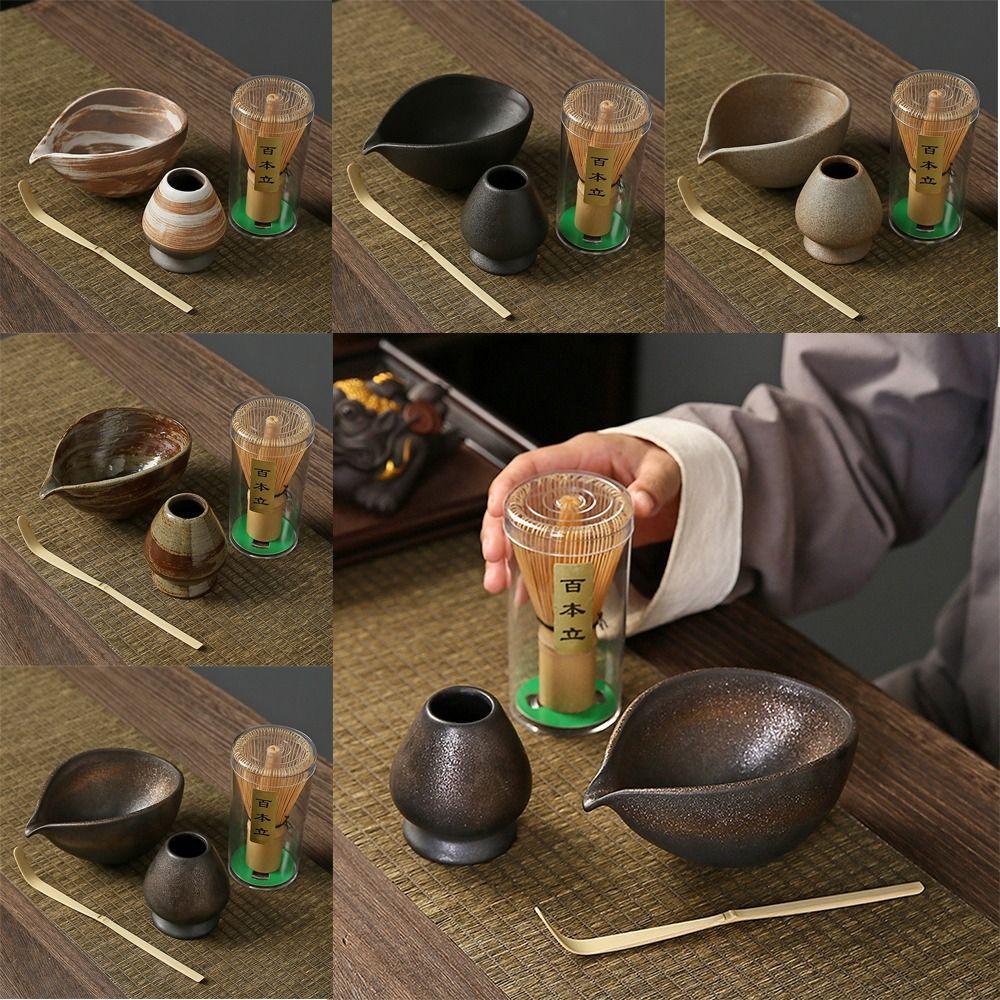 4 шт. Набор для приготовления японского чая матча пищевого класса, многоразовый японский венчик для чая матча Часен, набор для перемешивания