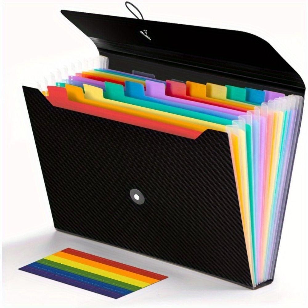 Expanding A4 File Folder 7/13 Grid Test Paper Storage Bag File Storage Holder Student