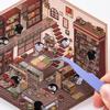 4 Sets DIY 3D House Stickers with Tweezer Make Your Own Mini