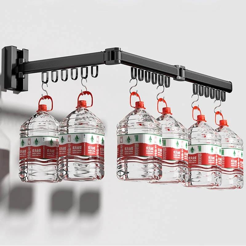 2024 Новая складная сушилка настенная неперфорированная телескопическая сушилка для балкона вешалка для одежды невидимый артефакт для сушки