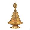 Tibetan Buddhist Offering Tray Manza Dish Altar Supplies Carved Elegant Statue Sculptures for Desk