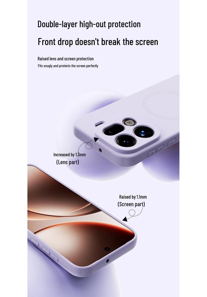 Магнитный силиконовый чехол OPPO FIND X9 PRO - Защитный чехол с ощущением кожи для мужчин и женщин