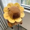 Sunflower Head Cover Kapibala Doll Plush Toy Transformed Into Capybara Doll Grab Machine Rag Doll Girl Gift