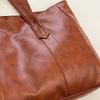 PU Commuting Handbag Minimalist Large Capacity Bag Versatile Soft Leather Bag  Shopping