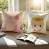 sSonny Angel Pillow Cute Figure Cushion Cover Pillowcase Antidustmite Invisible Zipper Short Plush Sofa Cushion