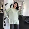 Celebrity Slim Breathable Yoga T-Shirt - Women's Quick-Dry Mesh Long Sleeve, Loose Fit for Spring & Autumn Workouts