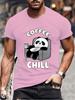 Coffee Chill Panda Enjoying Time T Shirts Men Women Short Sleeve Oversize T Shirt Loose Summer Tee Clothes Casual Fashion Tops