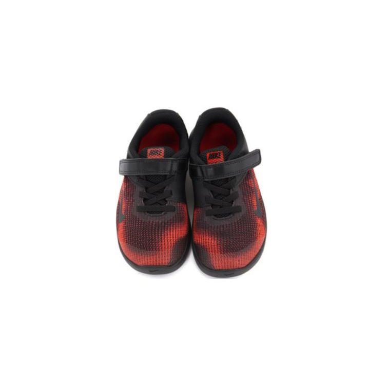 Nike Flex 2018 RN Velcro Профессиональные Нескользящие Амортизирующие Кроссовки с Низким Верхом Детские кроссовки Черно-Красные AH3442-004