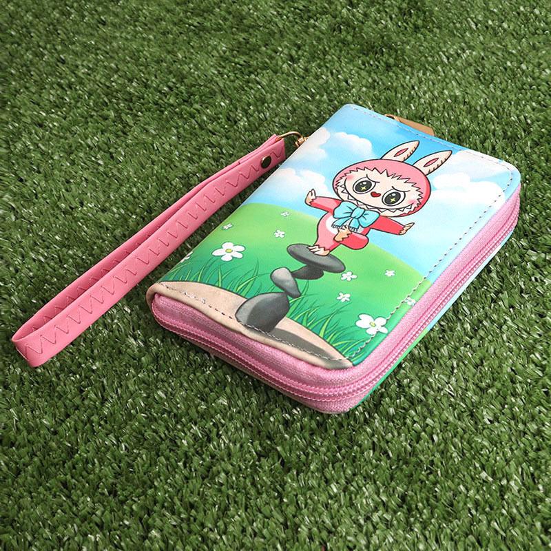 Мультяшное Аниме Периферия Лабубу с Сумкой для Хранения Карт для Мальчиков и Девочек Ручной Кошелек CLE