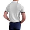 Мужская облегающая дышащая рубашка поло с коротким рукавом - повседневная, модная, не требующая глажки, всесезонный трикотажный верх