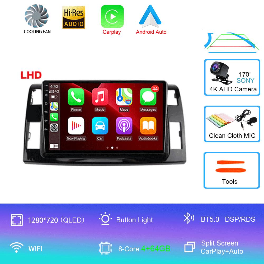 Android 14 For Toyota Previa 3 III XR50 Estima 2006 - 2019 Multimedia Blu-ray QLED Screen Navigation GPS No 2 Din Player