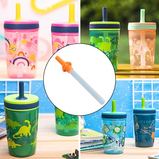 Замена соломы для бутылки с водой для чашки Zak, не содержит бисфенола-А, легко чистится, прикусывающий клапан, аксессуары для соломинок для питья