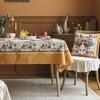 Floral Coffee Table Tablecloth American Pastoral Dining Table Tablecloth Rectangular Round Linen Tablecloth Fireplace Countertop