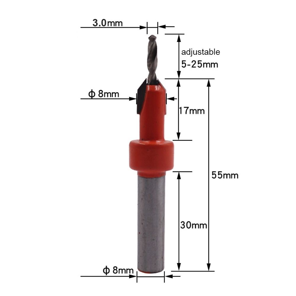 Удобный 8-миллиметровый хвостовик DIY сверло зенковка сверла потайная дрель деревообрабатывающий инструмент