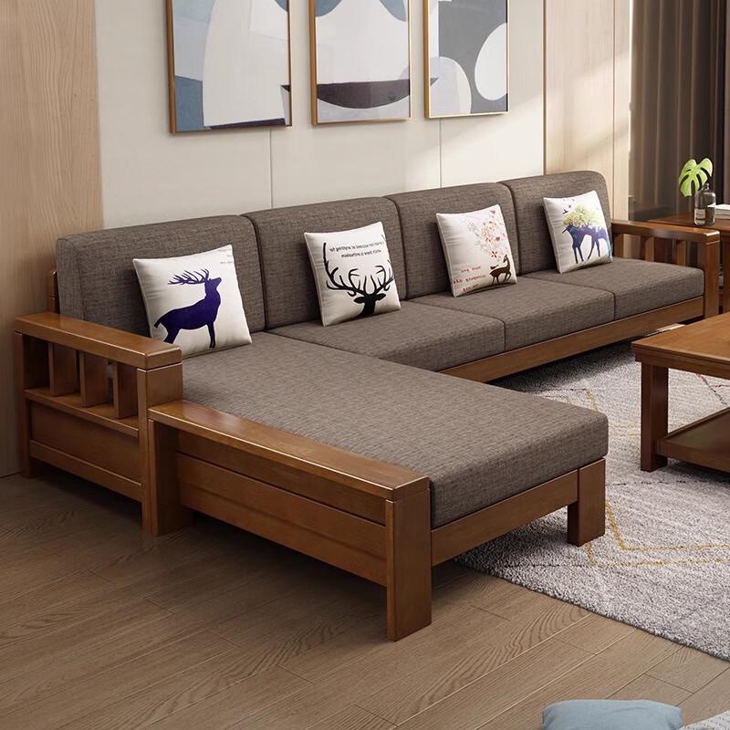 Miling Simple Chinese Style Solid Wood Sofa Set