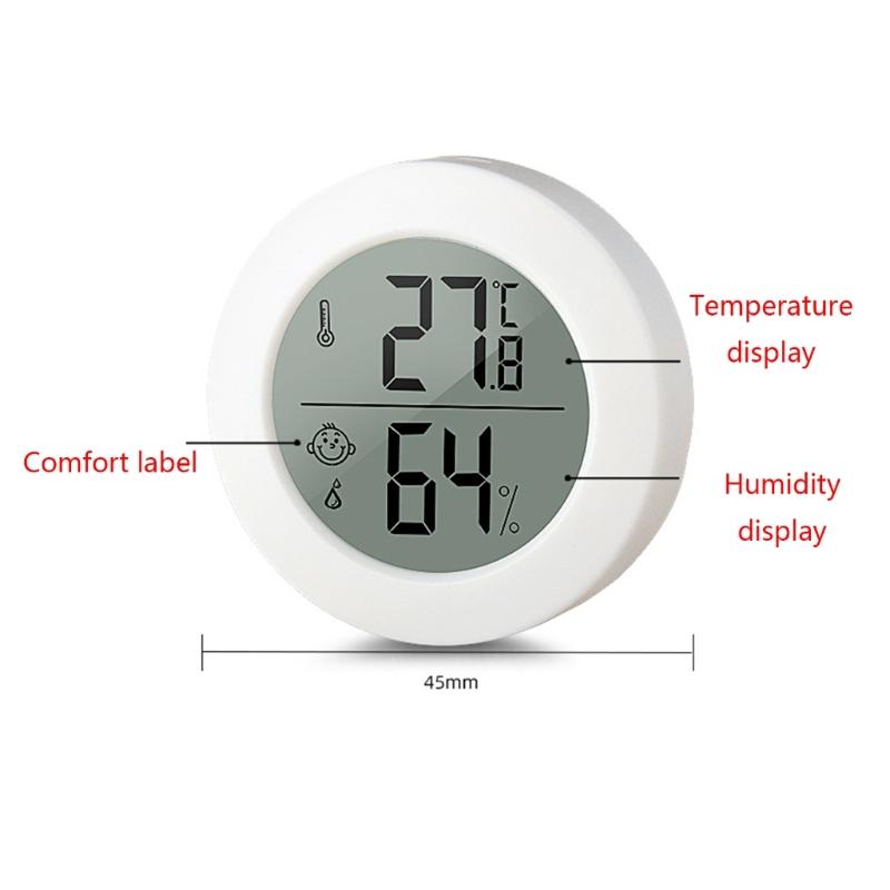 Mini Hygrometer Thermometer Digital Temperature Gauges Accurate LCD Monitors Adhesive for Homes Office & Greenhouse