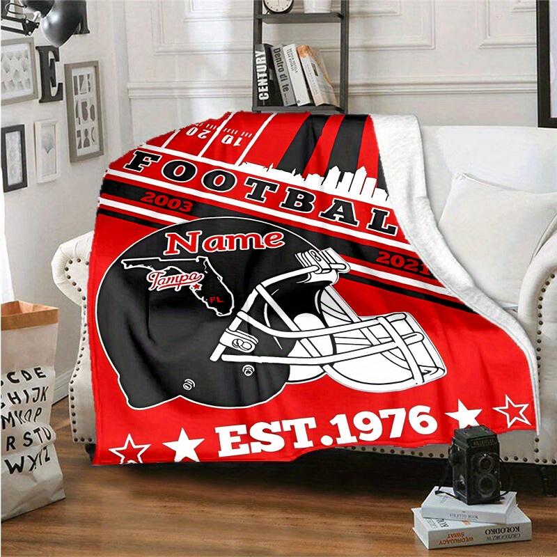 Life Is Full Of Football Shawl Blanket Personalized Name Option Soft Comfortable Stylish For Bedroom Bed Sofa Office Camping Warming Perfect Gift For