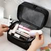 Zipper Mesh Cosmetic Bags 1/2/3 Layers Perspective Makeup Bag Portable Cosmetic Storage Bag  Travel