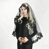 Хэллоуин Невеста Вампира Черная Кружевная Тюлевая Фата Косплей Костюм Аксессуар