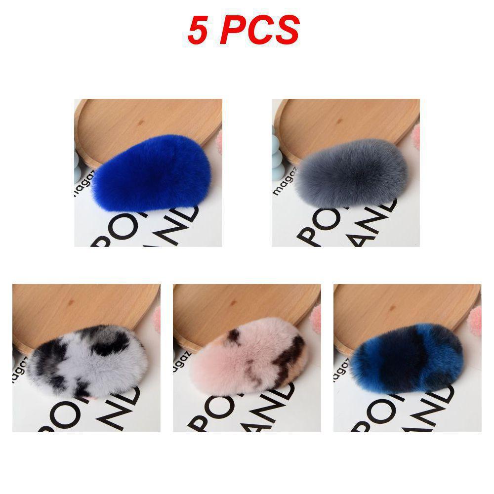 1/3 шт. Зимняя милая пушистая заколка для волос для женщин и девочек, однотонная боковая заколка для волос, BB-заколка, милая плюшевая заколка для волос, цветной аксессуар для волос